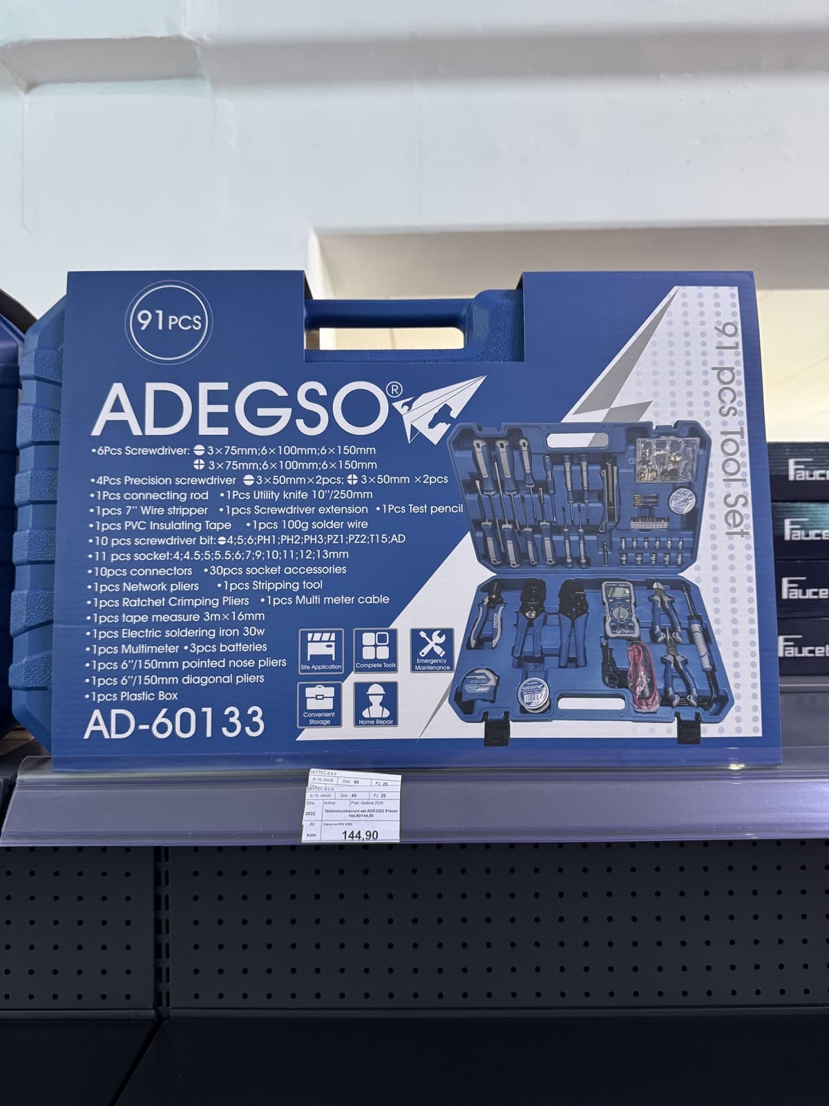 ADEGSO električarski set alata 91 dio AD-60133